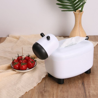 Hộp Đựng Giấy Ăn 2 in 1  Hình Bò Sữa