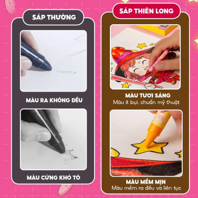 Hộp 24 Bút Sáp Màu Rửa Được Colorkit - Thiên Long SWCR-C003/AK