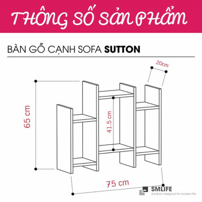 Bàn cạnh sofa SMLIFE Sutton