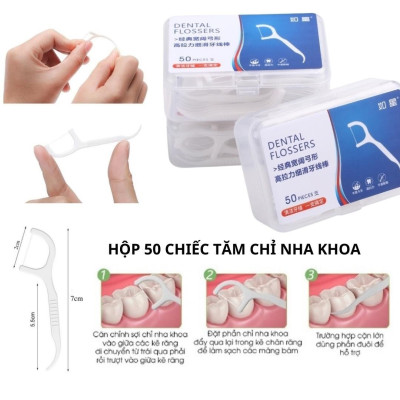 Set 3 Hộp Tăm Chỉ Nha Khoa Làm Sạch Răng (150 cái/ 3 hộp)