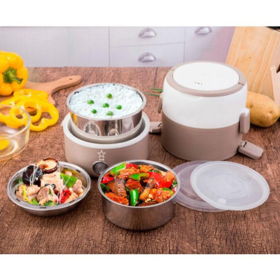 Cặp lồng ủ cơm 2 tầng 4 ngăn inox cắm điện 
