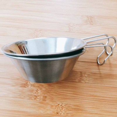 Tô inox có tay cầm Echo Metal (Φ12/ Φ13/ Φ16cm) - Hàng nội địa Nhật Bản