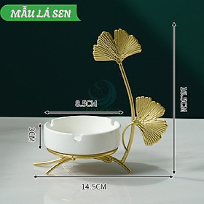 Gạt Tàn Hình Hươu Nghệ Thuật Cao Cấp- Gạt Tàn Trang Trí Kiểu Dáng Hươu Vàng- Gạt Tàn Sứ Hươu Vàng Phong Cách Bắc Âu- Gạt Tàn Sứ Kèm Giá Đỡ Hươu Kim Loại