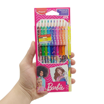 Hộp 12 Bút Chì Màu Barbie - Maped 862207