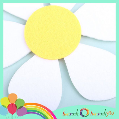 Dây chữ Happy Birthday hoa cúc vải nỉ trang trí sinh nhật