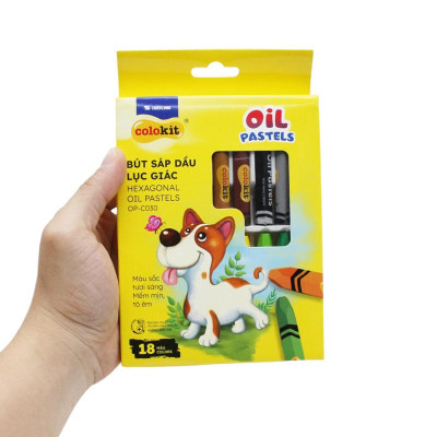 Hộp 18 Bút Sáp Dầu Lục Giác Hexagonal Oil Pastels - Colokit OP-C030