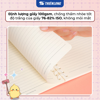 Sổ lò xo đường kẻ ngang 7mm A5 Thiên Long