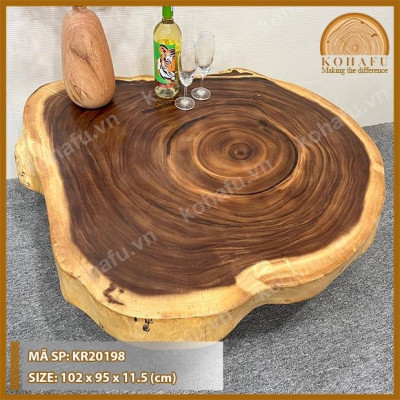 BÀN SOFA GỖ ME TÂY NGUYÊN TẤM KR20198 