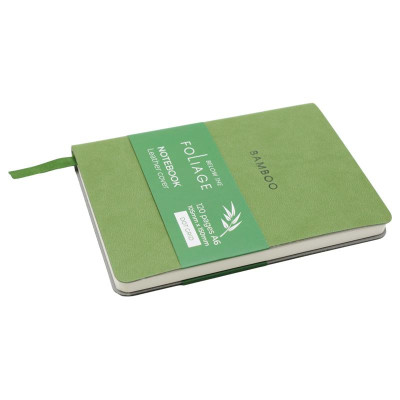 Sổ Bìa Da A6 - Không Kẻ Có Chấm - 120 Trang 100gsm - The Sun - Bamboo