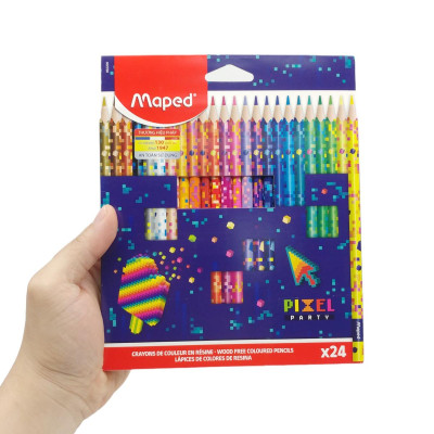 Hộp 24 Bút Chì Màu Pixel Party - Maped 862206