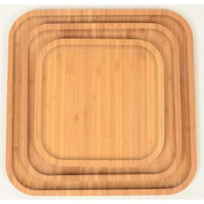 Khay trà gỗ tre tự nhiên hình vuông (nhiều cơ)