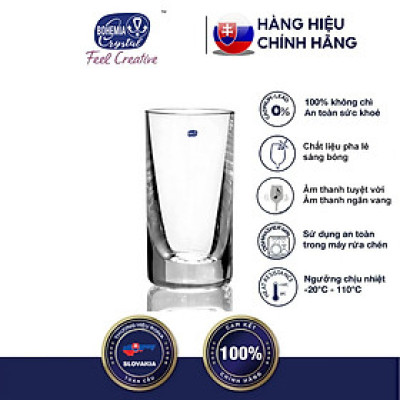 Bộ 6 ly rượu tequila  thủy tinh pha lê Tiệp 070 ml