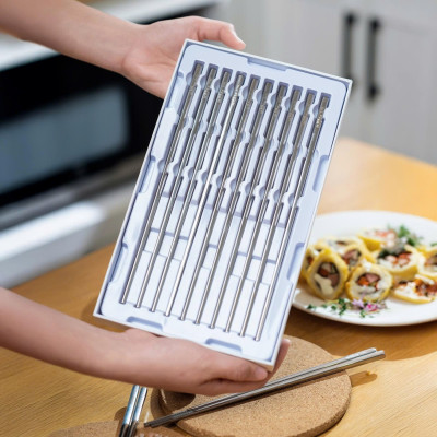 Bộ 10 đôi đũa inox 316L Hàn Quốc CIM316 bảo hành 24 tháng