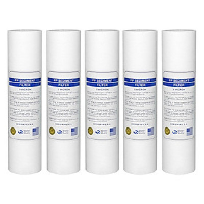 Bộ 5 Lõi lọc PP 1micron 10 inch dùng trong lọc nước