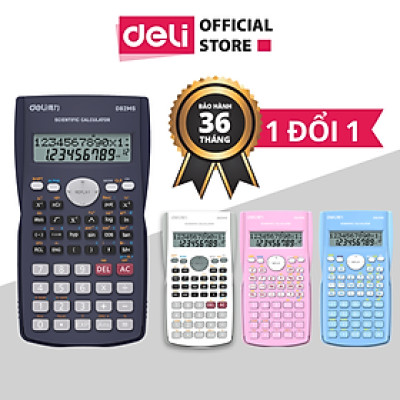 Máy Tính Kỹ Thuật Deli - Đen/Xanh Dương/Hồng/Trắng - D82MS