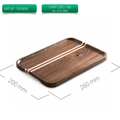 Khay gỗ óc chó lớn hiệu CAFE DE KONA