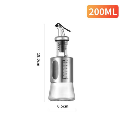 Bình Đựng Dầu Ăn, Nước Mắm  200ML  Thủy Tinh Bọc Inox – Kiểu Dáng Hiện Đại, Bền Đẹp