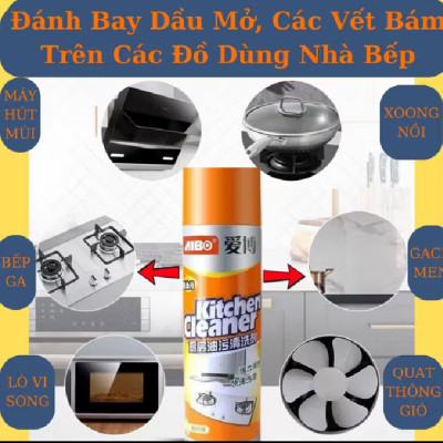 Chai xịt Tẩy rửa nhà bếp đánh bay mọi vết dầu mỡ 