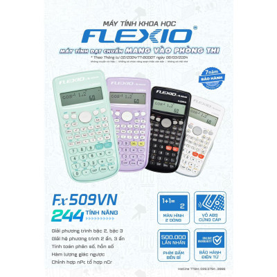 Máy Tính Khoa Học Flexio - Thiên Long Fx509VN - Màu Trắng