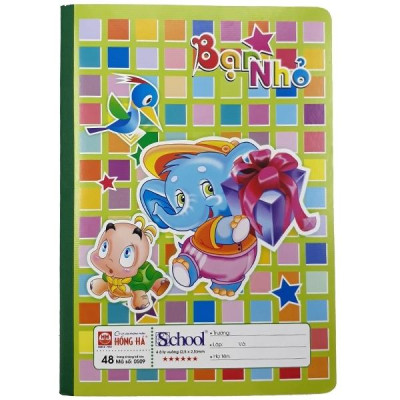 Combo 5 Vở School Pokemon - 4 Ô Ly 48 Trang - Hồng Hà 0509 (Mẫu Màu Giao Ngẫu Nhiên)