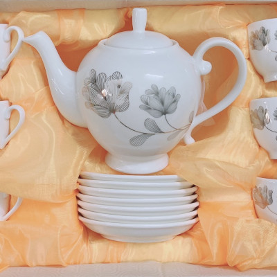 BỘ ẤM CHÉN PHA TRÀ KÈM 7 ĐĨA LÓT CỐC ( GIAO NGẪU NHIÊN ) - ANTH626