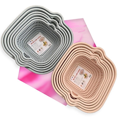 SET 3 SIZE BỘ THAU CHẬU RỔ NHỰA VIỆT NHẬT GỒM 3 RỔ 3 THAU CHẬU 