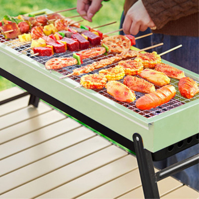 Bếp nướng ngoài trời tặng dụng cụ hỗ trợ, có thể gấp gọn và di động, tiện lợi, bếp kèm hộp