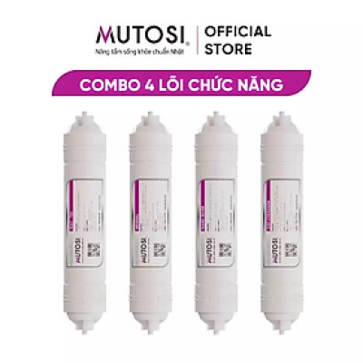 Combo 4 lõi chức năng Mutosi TKNO - Lõi T33/GAC, Khoáng đá, ORP Hydrogen, Nano bạc - Hàng chính hãng Mutosi