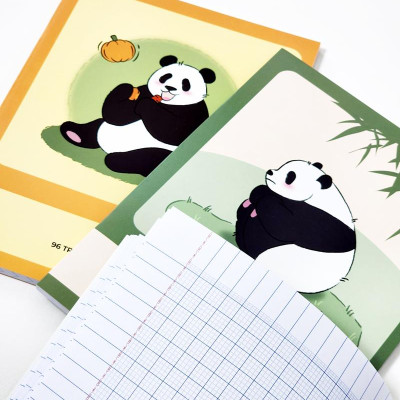 Tập Học Sinh Fluffy Panda - Miền Nam - 4 Ô Ly - 96 Trang 80gsm - The Sun 02