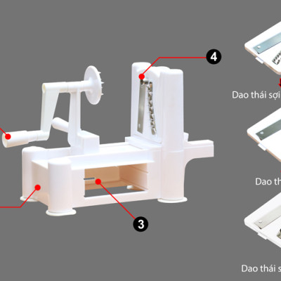 Dụng cụ bào rau củ hình lốc xoáy 3A - Hàng chính hãng