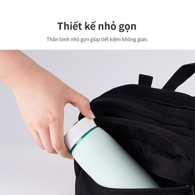 Bình giữ nhiệt LocknLock Feather Light Ring màu hồng LHC4244PIK 460ml - Hàng chính hãng, có khay lưới lọc trà - JoyMall