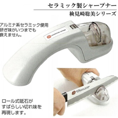 Dụng cụ mài sắc dao/ kéo inox cao cấp Satomi Kamizaki tay cầm bằng nhựa ABS - Made in Japan