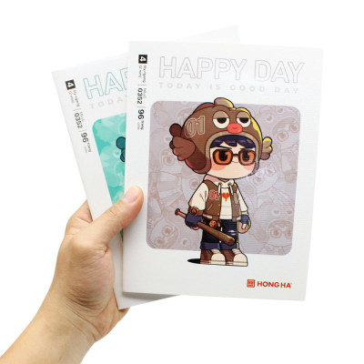 Tập Class Happy Day - 4 Ô Ly Ngang - 96 Trang 58gsm - Hồng Hà 0352 (Mẫu Bìa Giao Ngẫu Nhiên)