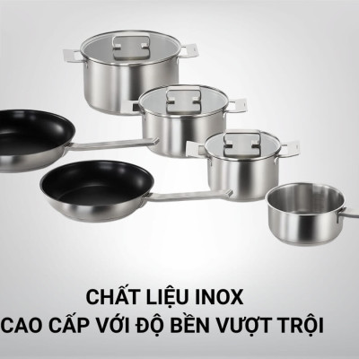 Bộ nồi inox Bosch HEZ9SE060 6 món hàng chính hãng