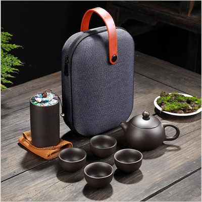 Bộ bình trà có túi đựng đi du lịch gọn gàng tiện lợi