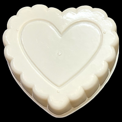 Khuôn làm bánh, rau câu trái tim đôi viền hoa – Loại 20 cm – Mã số 1938