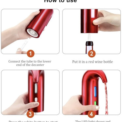 Máy rót vang tự động điện tử dùng sạc USB SUNWAY