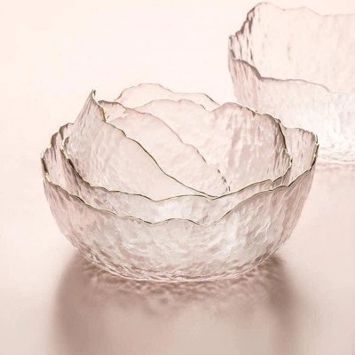 BỘ 3 BÁT THỦY TINH ĂN SALAD HOA QUẢ 3 SIZE 3 size 13cm, 17cm, 20cm