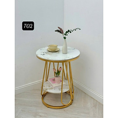 Bàn decor T02-CT Tundo mặt đá sang trọng hiện đại