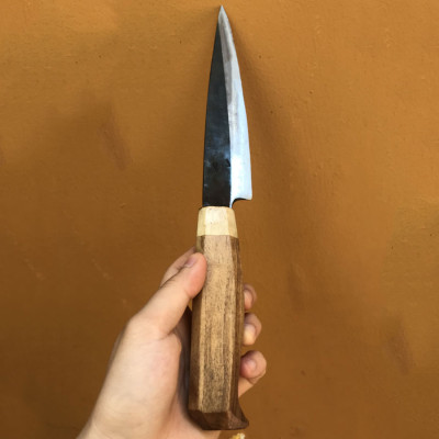  Dao Nhà Bếp, Dao Làm Cá Dáng Nhật, Cán Tròn Vàng,Cán Gỗ Lim Cao Cấp