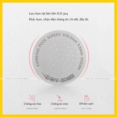 Puck Screen MHW-3BOMBER - Lưới phân phối nước pha espresso