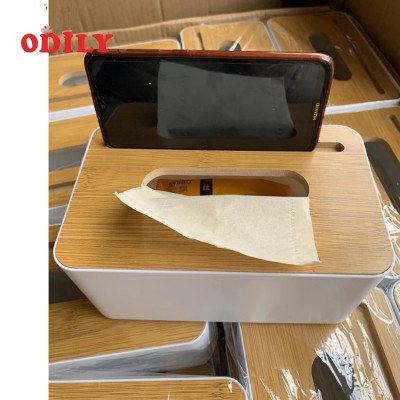 Hộp Đựng Khăn Giấy Nắp Gỗ Sang Trọng