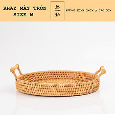 Khay May Tròn Đựng Đồ Trang Trí Décor Đa Năng