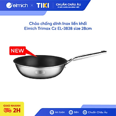 Chảo chống dính Inox liền khối Elmich Trimax Cz EL-383