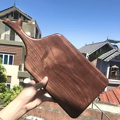 Thớt gỗ óc chó đa năng nhập khẩu Mỹ - tay cầm sừng hươu (CTH509) Sử dụng trong trang trí, phụ kiện chụp ảnh