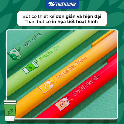 Combo 5/10/20 Bút gel B - Buttersmooth Gel Thiên Long GELB-031 - Premium Tip viết êm, trơn - Mực Xanh - Thân ngẫu nhiên