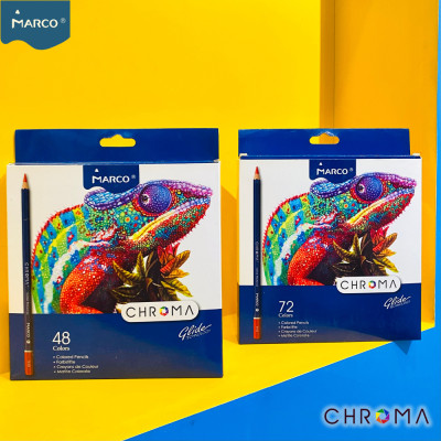 Bộ chì màu cao cấp Marco Chroma Công nghệ glide  12, 24, 36, 48, 72 ,100 Màu