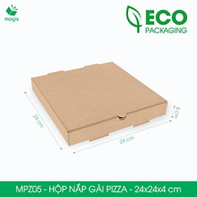 MPZ05 - 24x24x4 cm - 100 Hộp nắp gài pizza đa dụng - Hộp nắp gập, hộp carton gói hàng, hộp quà