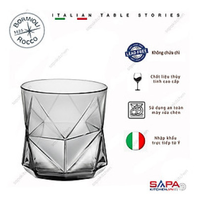 Bộ 12 ly thủy tinh Cassiopea 320ml màu khói -  Bormioli Rocco - Italy