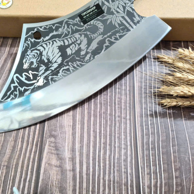 DAO BẾP - DAO THÁI CHẶT HOA VĂN HỔ MÃ A4 DT150 NT topcomshop vn